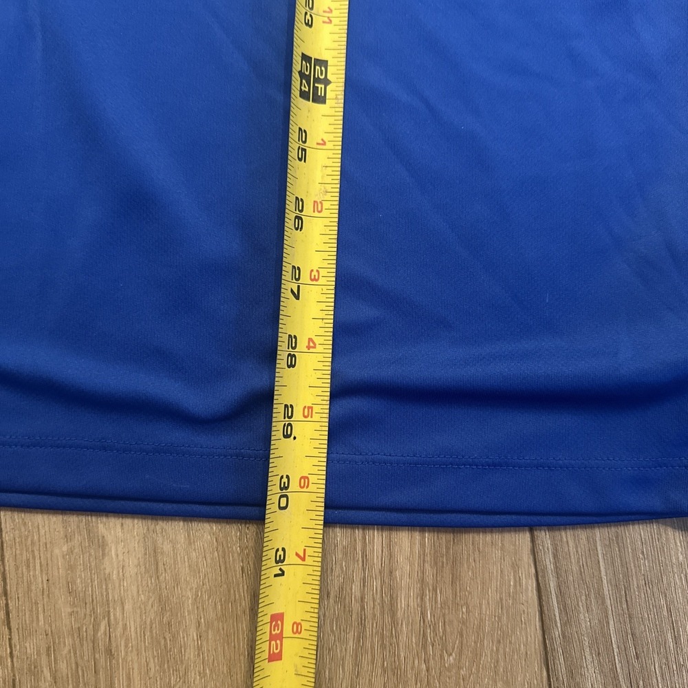 NIKE Dri-Fit Men's Large Royal Blue Short Sleeve Athletic Fit Polo Shirt Coach - Picture 9 of 9